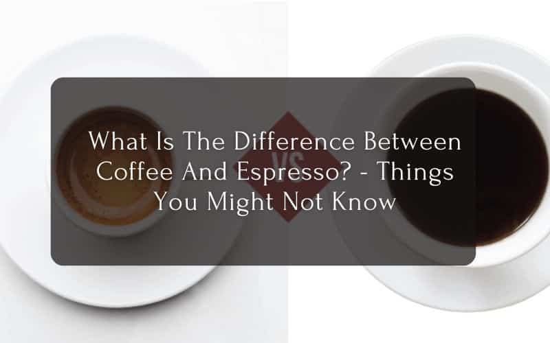What Is The Difference Between Coffee And Espresso - Things You Might Not Know